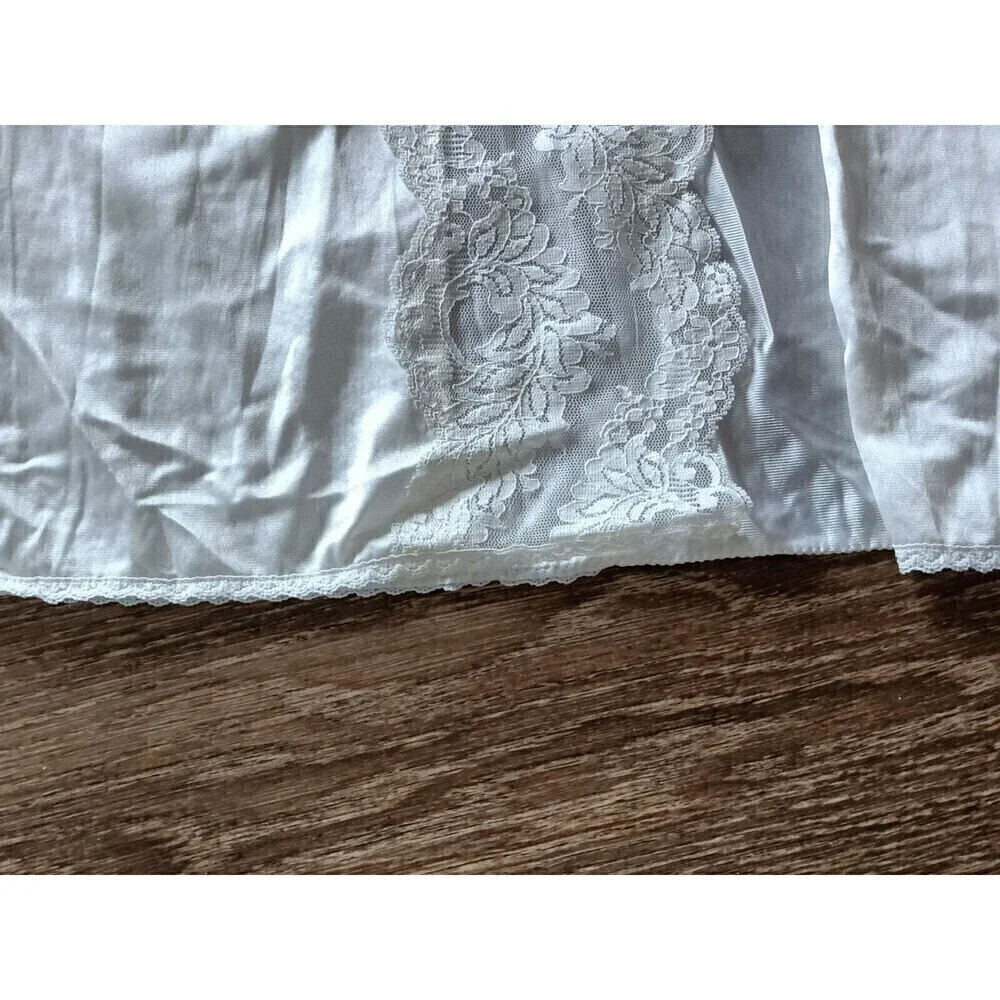Lorraine Full Slip  Gown Size Large Off White Lace Trim Nylon 45